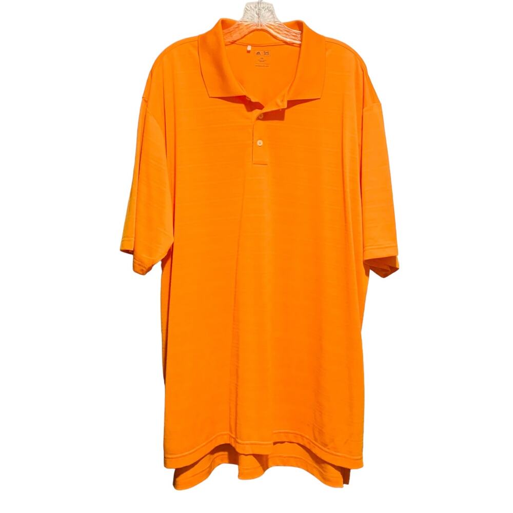 Adidas Orange Polo Shirt Golf Men's 2XL AdidasGolf Lightweight Tennis Pickleball